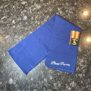 Vintage NWT Phat Farm Scarf in Blue w/ Bold Branding Vtg